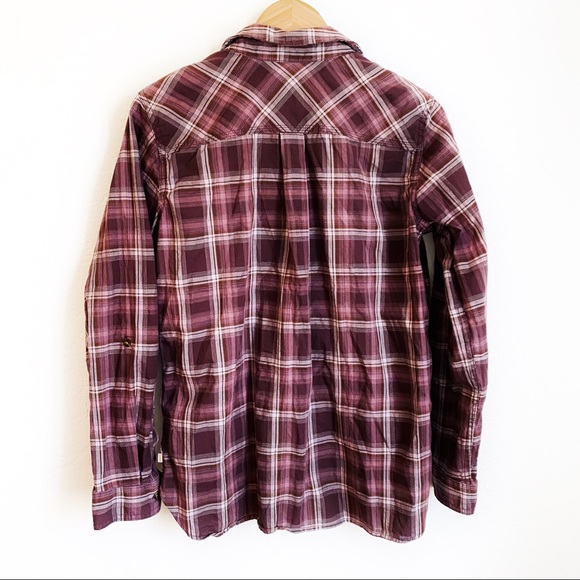 Carhartt Buttondown Shirt Plaid Purple Size Large - Picture 2 of 7